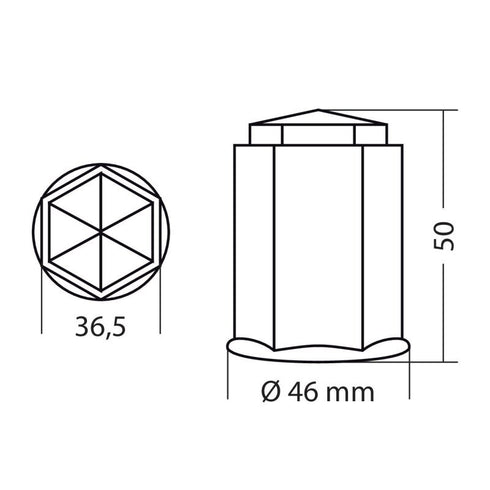 Capacele ABS prezoane camion 10buc - Ø 33mm - Crom